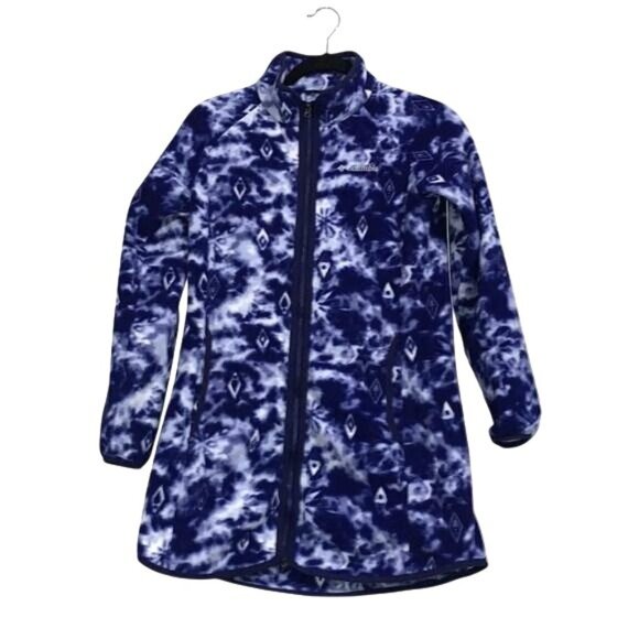 Columbia Disney Frozen II Kids Fleece Jacket L Blue Tie-Dye - Picture 2 of 8